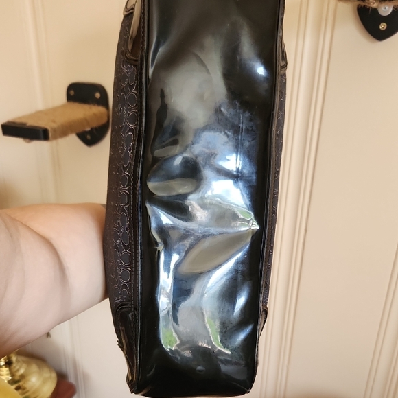 🖤Coach NWT Black And Silver Mini Jacquard Tote With Double Hang Tag Rare - Picture 8 of 9